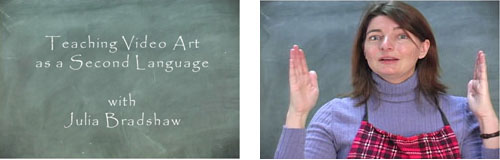 video stills from teaching video art as a second language